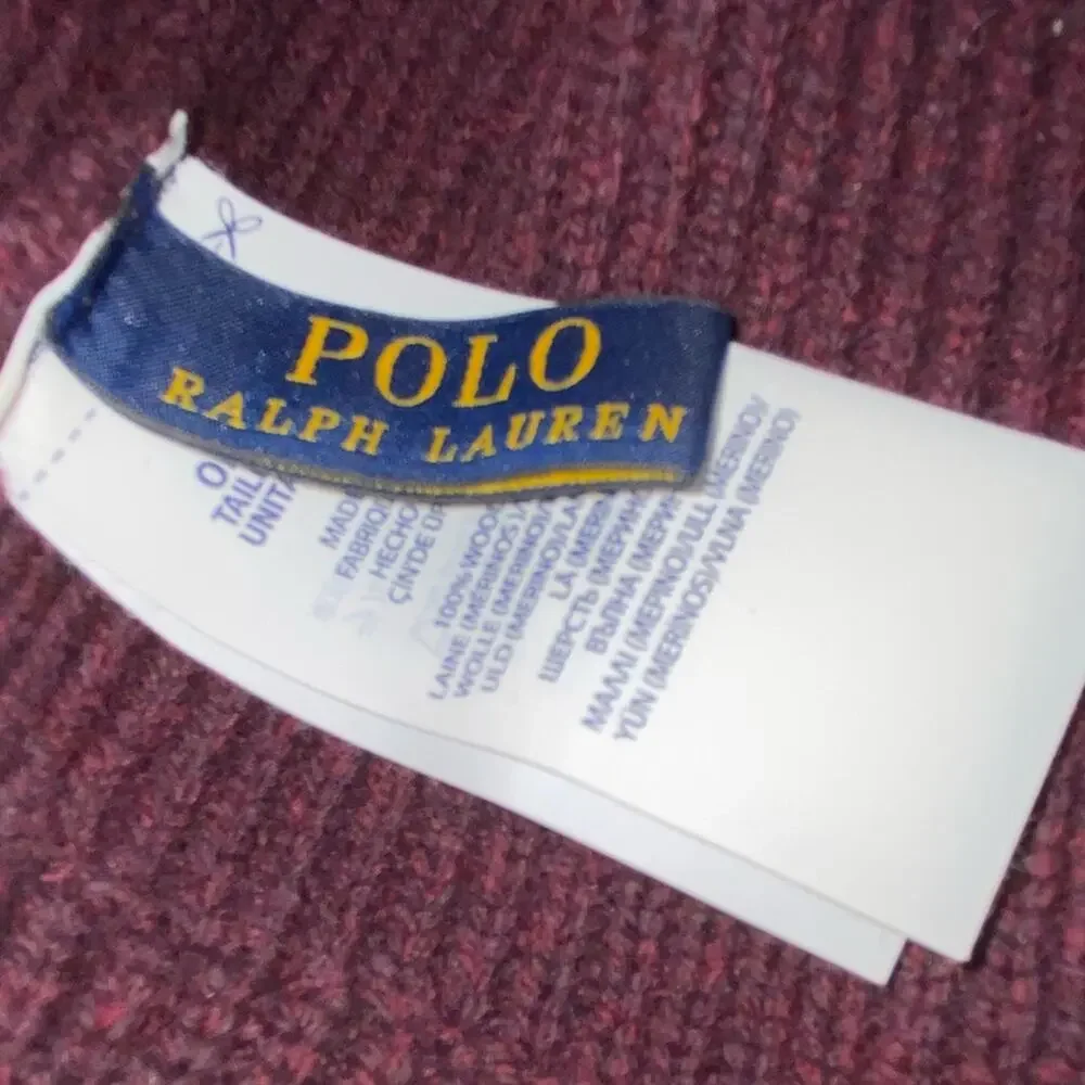 POLO Ralph Lauren $78 Signature Pony 100% Merino Wool-Beanie Juneberry OS NWOT